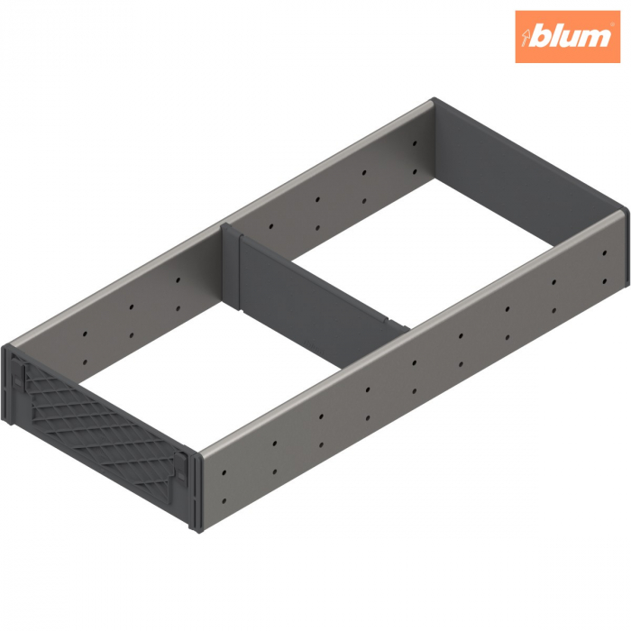 ORGA-LINE Set de compartimentare (cu ocupare parţială), pentru TANDEMBOX Sertar, NL=450 mm, KB=350 mm, Lăţime=194 mm, finisaj inox-periat/gri închis ZSI.450FI2NORGA-FE [1]