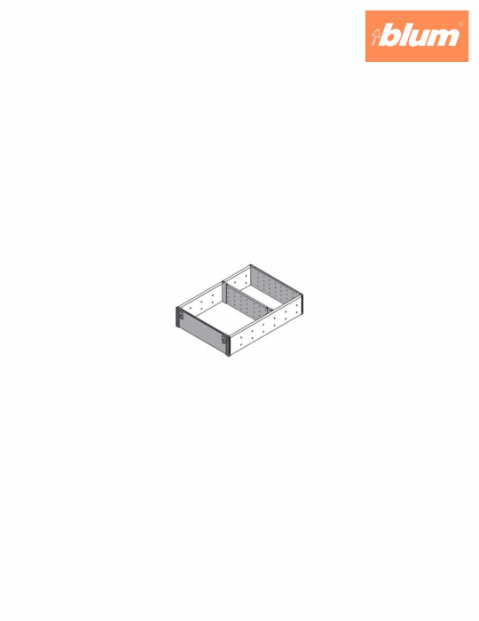 ORGA-LINE Set de compartimentare (cu ocupare parţială), pentru TANDEMBOX Sertar, NL=450 mm, KB=350 mm, Lăţime=194 mm, finisaj inox-periat/gri închis ZSI.450FI2NORGA-FE [2]