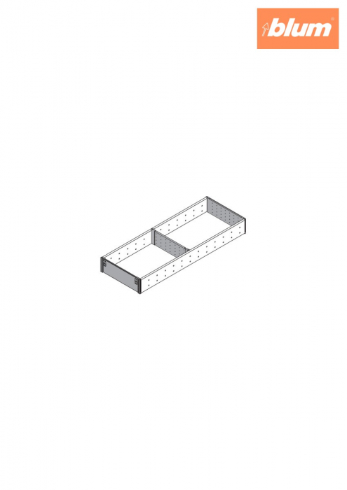 ORGA-LINE Set de compartimentare (cu ocupare parţială), pentru TANDEMBOX Sertar, NL=550 mm, KB=350 mm, Lăţime=194 mm, finisaj inox-periat/gri închis ZSI.550FI2NORGA-FE [2]