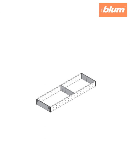 ORGA-LINE Set de compartimentare (cu ocupare parţială), pentru TANDEMBOX Sertar, NL=650 mm, KB=350 mm, Lăţime=194 mm, finisaj inox-periat/gri închis ZSI.650FI2NORGA-FE [2]