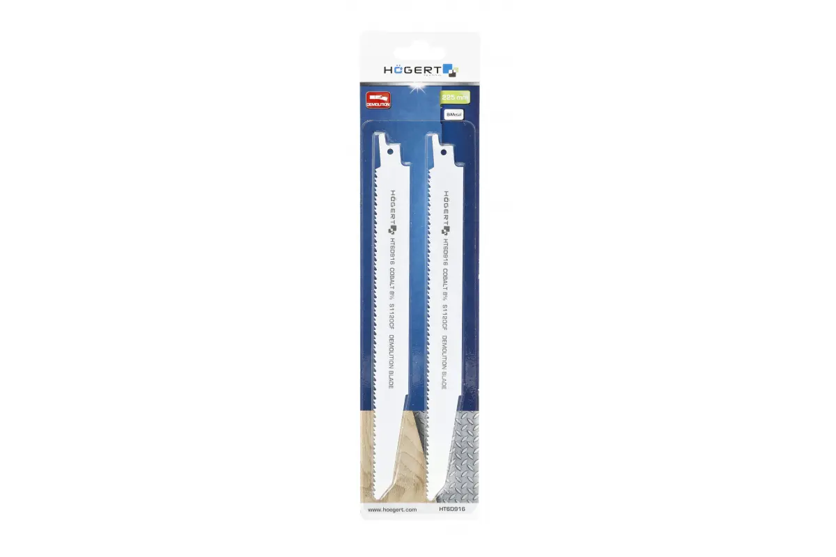 Panza fierastrau sabie,  pentru lemn, plastic, metal, 210x230x1.57 mm, set 2 buc HT6D916 [2]