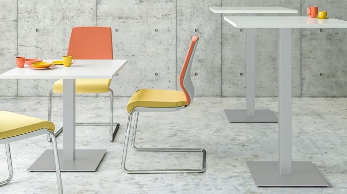 Picior masa bar central Gast, baza patrata 500x500 mm, finisaj negru [2]