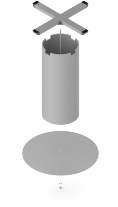 Picior masa central Boma, baza rotunda diam. 720 mm, finisaj negru [5]