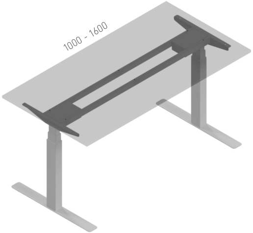 Picior masa patrat Cub IN 50x50x715 mm, finisaj negru [3]