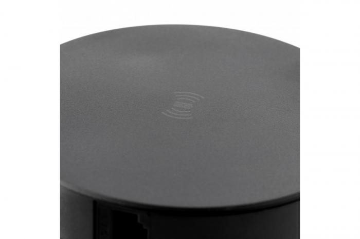 Priza incorporabila rotunda Comfort Plus 4xschuko + 2xUSB A 5V/3.1A + 2xRJ45, neagra [3]