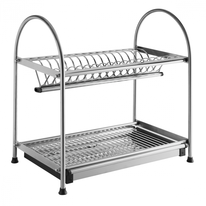 Scurgator vase inox, 2 nivele, pentru blat [1]