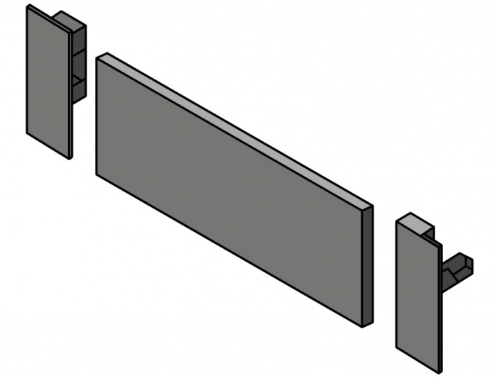Set front interior Vision Top, lungime 600 mm, inaltime 89 mm, finisaj antracit [3]