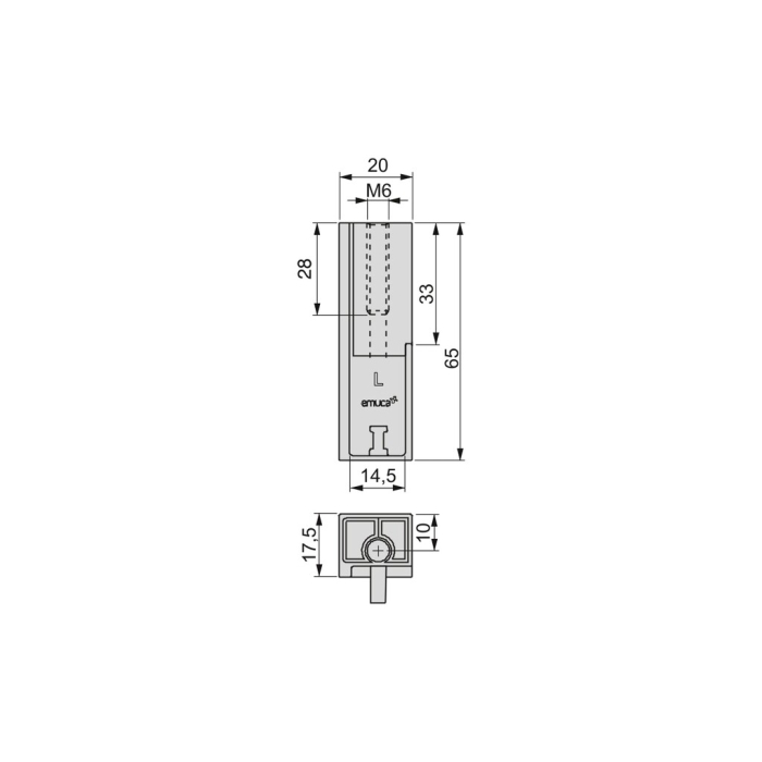 Set suporti montaj bara haine Luxe, zamac, finisaj titan [5]
