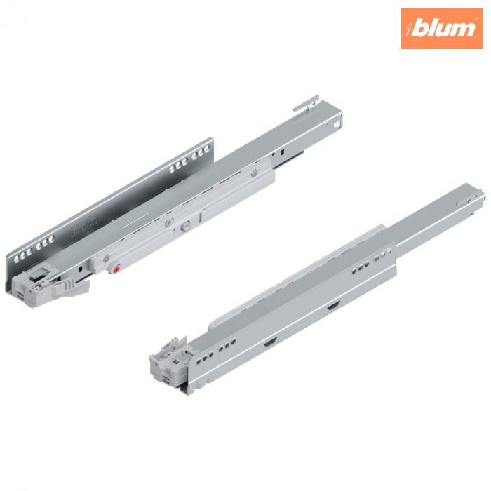 Şina de corp LEGRABOX cu TIP-ON, Extragere totală, 40 kg, NL=450 mm, dreapta+stânga, finisaj zincat 750.4501T [1]