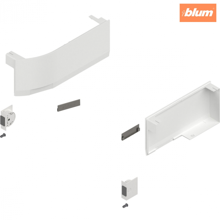 Sisteme de ridicare AVENTOS HK top, Capac de acoperire pentru mecanismul de ridicare (incl. Comutator declanşare cu montare în cant, inclus), neted, dreapta+stânga, pentru SERVO-DRIVE, finisaj alb-măt [2]