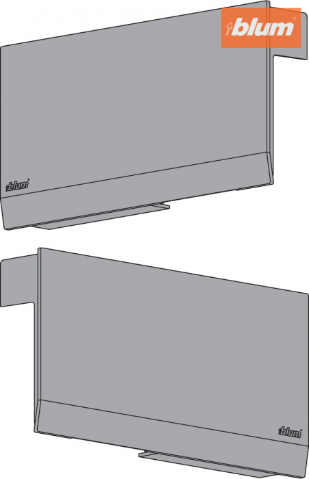 Sisteme de ridicare AVENTOS HK top, Capac de acoperire pentru mecanismul de ridicare, neted, dreapta+stânga, finisaj gri-deschis/inox-g. 22K8000 [3]