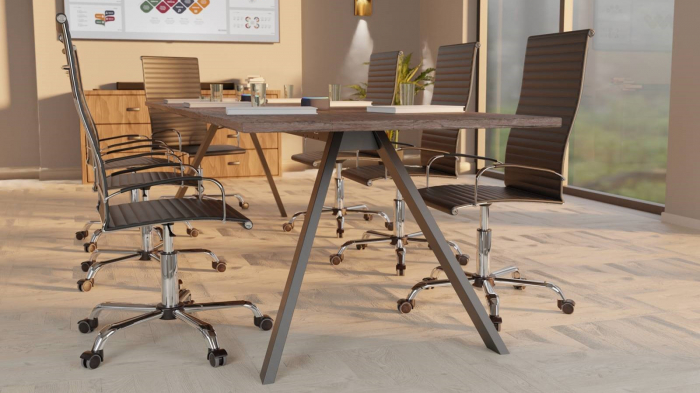 Structura birou Most, pentru lungime blat 1800 mm, finisaj negru [3]