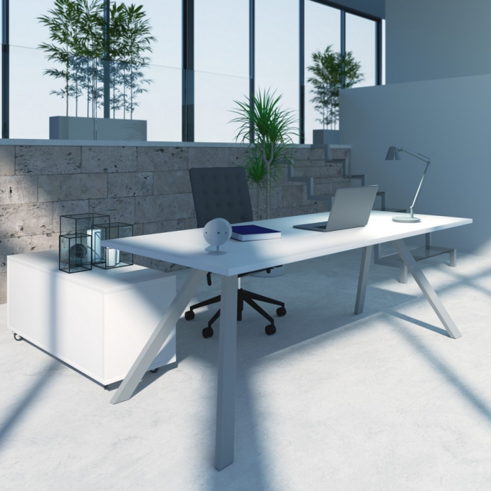 Structura birou Most, pentru lungime blat 1800 mm, finisaj negru [5]