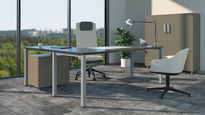 Structura pentru masa sau birou Hubo 800, pentru lungime blat 1800 mm, finisaj negru [5]