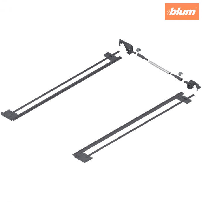 TANDEM Mecanism de stabilizare laterală, NL=600 mm, KB=1400 mm, Extensie totală, pentru grosimea plăcii 11-16 mm, pentru debitat, finisaj R7037 gri închis ZST.600TV [1]