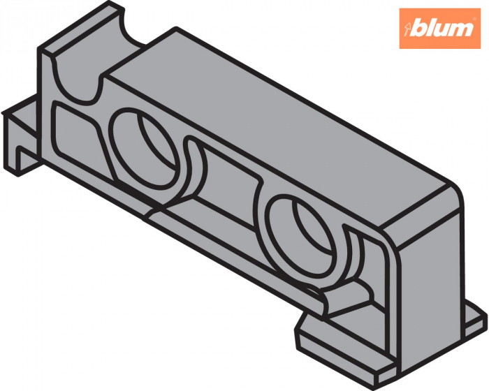 TANDEM/MOVENTO Piesă fixare şină la spate, simetrică, finisaj natur T51.7000.01AUF-H [2]