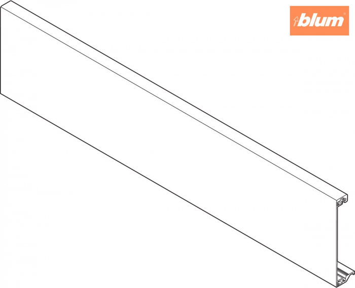 TANDEMBOX Front din aluminiu, pentru Sertar interior şi extragere interioară cu traversă, LW=1168 mm, pentru debitat, pentru TANDEMBOX antaro, finisaj R9006 gri aluminiu Z31L1036A [2]