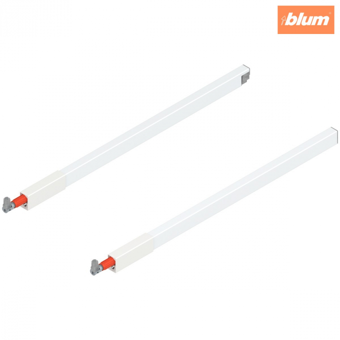 TANDEMBOX Lonjeron (sus), pentru Extragere cu front înalt, NL=500 mm, dreapta+stânga, pentru TANDEMBOX antaro, finisaj în culoare "Seidenweiss" (alb sidefat) ZRG.437RSICRE*R+L [1]