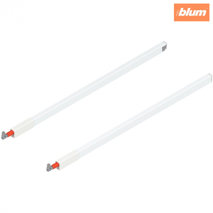 TANDEMBOX Lonjeron (sus), pentru Extragere cu front înalt, NL=650 mm, dreapta+stânga, pentru TANDEMBOX antaro, finisaj în culoare "Seidenweiss" (alb sidefat) ZRG.587RSICRE*R+L [1]