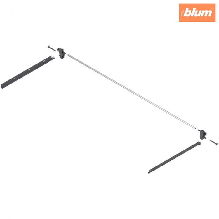 TANDEMBOX Mecanism de stabilizare laterală (construibil în sus), NL=450 mm, KB=1200 mm, Extensie totală, Sertar/extragere cu front înalt, finisaj R7037 gri închis ZST.450BA [1]