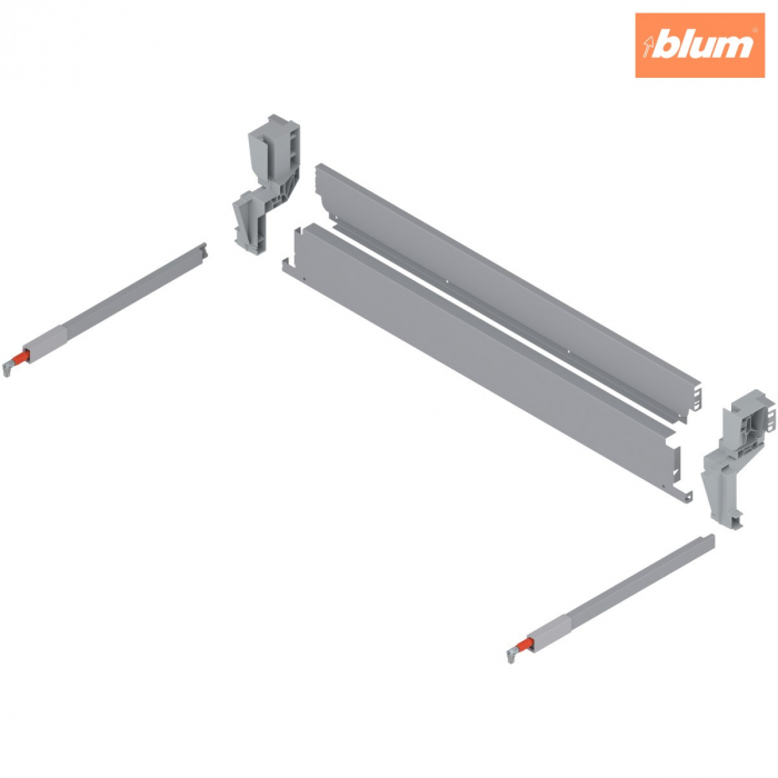 TANDEMBOX Spate metalic pentru extragerea suspendată pentru coşul de gunoi, Înălţime M (96,5 mm), LW=860-864 mm, finisaj R9006 gri-al/gri-alb Z30M833S0W [1]