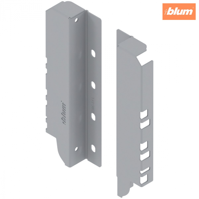 TANDEMBOX Suporturi pentru spate de lemn, Înălţime C (192 mm), dreapta+stânga, finisaj R9006 gri aluminiu Z30C000S [1]