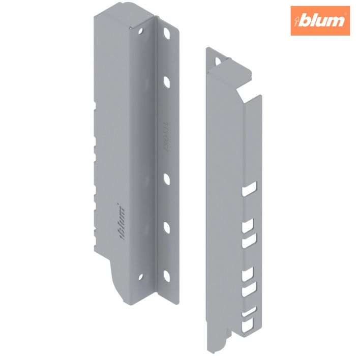 TANDEMBOX Suporturi pentru spate de lemn, Înălţime D (224 mm), pentru Extragere interioară, dreapta+stânga, finisaj R9006 gri aluminiu Z30D000SL [1]