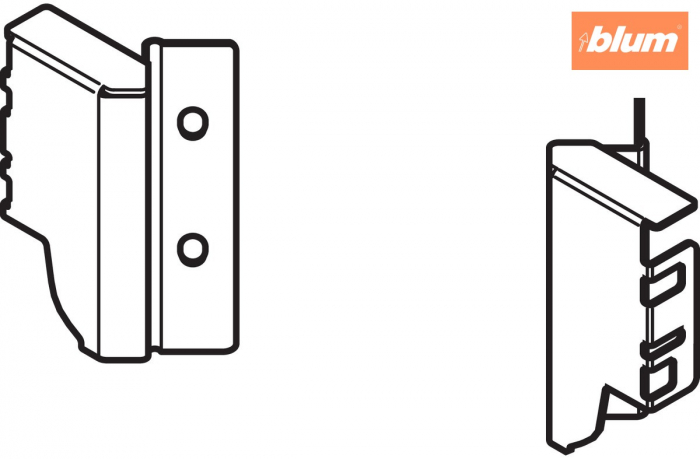 TANDEMBOX Suporturi pentru spate de lemn, Înălţime M (96,5 mm), pentru SPACE CORNER, dreapta+stânga, finisaj R9006 gri aluminiu Z30M000S.45ECK-RW [2]