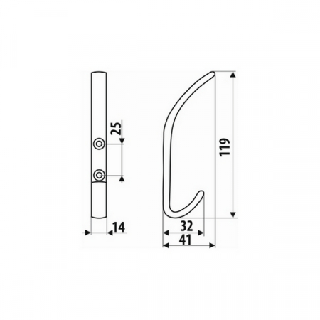 Agatator cuier metalic aluminiu WA02-A0 [1]