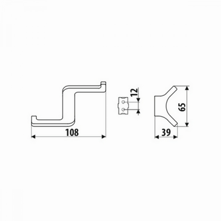 Agatator cuier metalic crom satinat WP35-G8 [1]