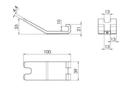 Agatator cuier metalic negru antichizat 2187C [1]