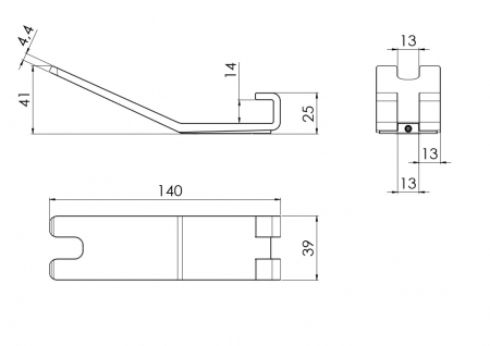 Agatator cuier metalic negru antichizat 2202C [1]