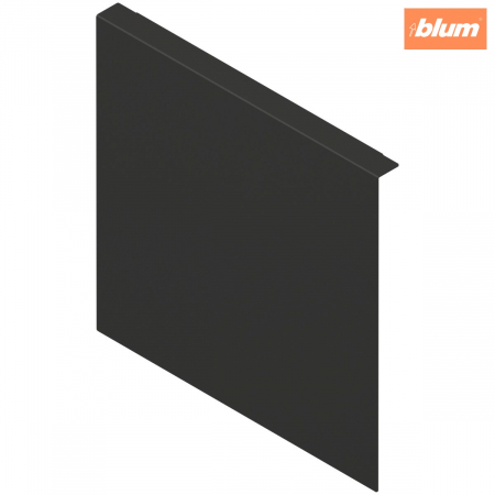 Ambia-Line - Blum - AMBIA-LINE Adaptor pt perete posterior din lemn, pentru LEGRABOX/MERIVOBOX Extragere cu front înalt Înălţime F, Oţel, finisaj negru-carbon mat ZC7A0P0F