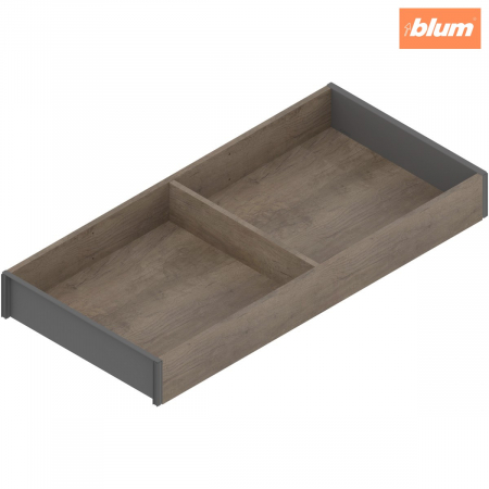 Ambia-Line - Blum - AMBIA-LINE Ramă, pentru LEGRABOX/MERIVOBOX Sertar, Design de lemn, NL=450 mm, Lăţime=200 mm, finisaj Stejar Nebr./gri-orion ZC7S450RH2