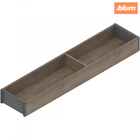 Ambia-Line - Blum - AMBIA-LINE Ramă, pentru LEGRABOX/MERIVOBOX Sertar, Design de lemn, NL=500 mm, Lăţime=100 mm, finisaj Stejar Nebr./gri-orion ZC7S500RH1