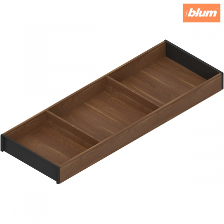 Ambia-Line - Blum - AMBIA-LINE Ramă, pentru LEGRABOX/MERIVOBOX Sertar, Design de lemn, NL=600 mm, Lăţime=200 mm, finisaj Nuc Tenn. / negru-carbon ZC7S600RH2