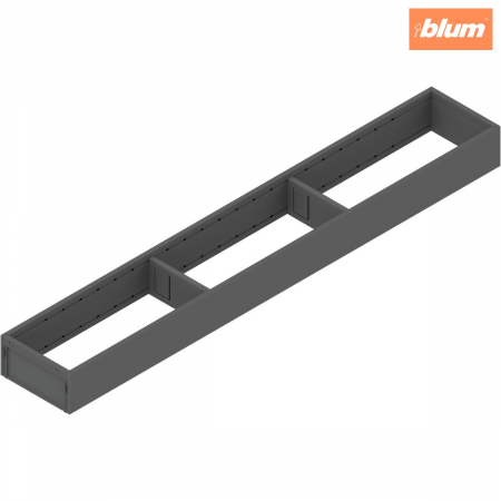 Ambia-Line - Blum - AMBIA-LINE Ramă, pentru LEGRABOX/MERIVOBOX Sertar, Oţel, NL=650 mm, Lăţime=100 mm, finisaj gri-orion mat ZC7S650RS1