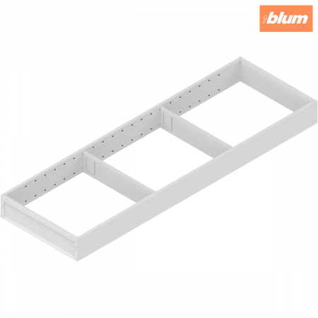 Accesorii pentru compartimentare sertare - AMBIA-LINE Ramă, pentru LEGRABOX/MERIVOBOX Sertar, Oţel, NL=650 mm, Lăţime=200 mm, finisaj alb-mătase mat ZC7S650RS2