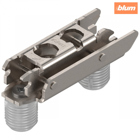 Balamale Clip - Blum - CLIP Plăcuţă de montaj, dreaptă, 3 mm, oţel, reglaj pe înălţime: Excentric, finisaj nichelat 177H3130