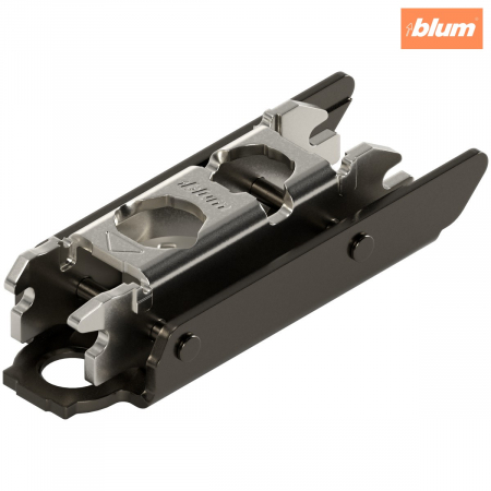 Balamale Clip - Blum - CLIP Plăcuţă de montaj, dreaptă, 3 mm, oţel, şuruburi, reglaj pe înălţime: Excentric, finisaj negru onix 175H3130