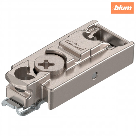 Balamale Clip - Blum - CLIP Plăcuţă de montaj, dreaptă, 3 mm, Zinc, şuruburi, reglaj pe înălţime: Excentric, finisaj nichelat 175H5430