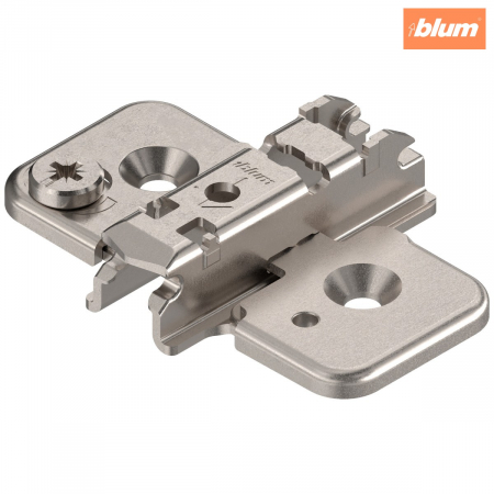 Balamale Clip - Blum - CLIP Plăcuţă de montaj, în cruce, 3 mm, oţel, şuruburi, reglaj pe înălţime: Excentric, finisaj nichelat 173H7130