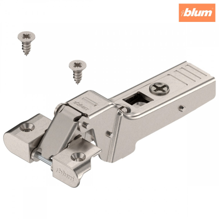 Feronerie usi si sertare - CLIP top Balama pentru ramă de aluminiu 95°，Uşă semiaplicată, Oală: şuruburi, (Balama închisă), finisaj nichelat 71T960A