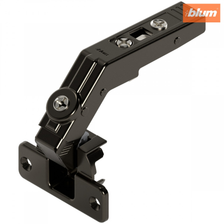 Balamale Clip - Blum - CLIP top Balama pentru uşă frântă 60°, Oală: şuruburi, finisaj negru onix 79T8500
