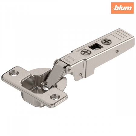 Balamale Clip - Blum - CLIP top Balama pentru uşă profilată 95°，Uşă aplicată, Oală: şuruburi, finisaj nichelat 71T9550