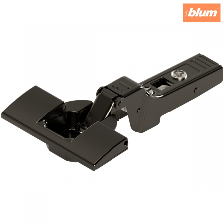 Balamale Clip - Blum - CLIP top Balama pentru uşă profilată 95°，Uşă semiaplicată, fără arc, Oală: fără scule cu INSERTA, finisaj negru onix 70T9690