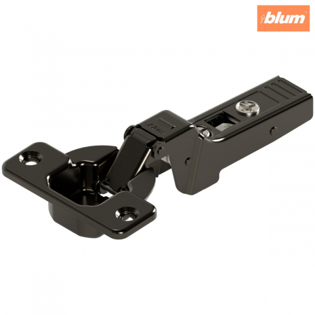 Balamale Clip - Blum - CLIP top Balama pentru uşă profilată 95°，Uşă semiaplicată, fără arc, Oală: şuruburi, finisaj negru onix 70T9650