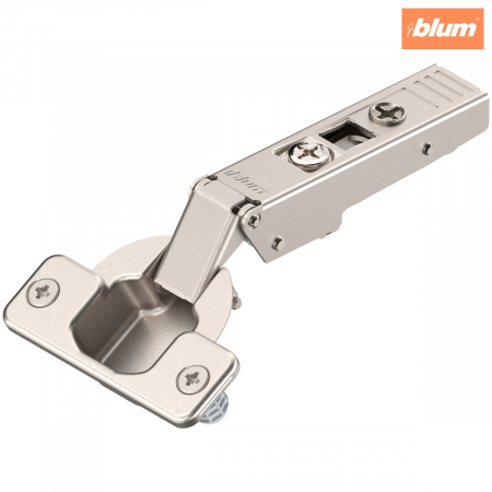 Balamale Clip - Blum - CLIP top Balama standard 120°，Uşă aplicată, fără arc, Oală: presare, finisaj nichelat 70T5580