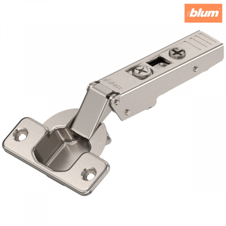 Balamale Clip - Blum - CLIP top Balama standard 120°，Uşă aplicată, fără arc, Oală: şuruburi, finisaj nichelat 70T5550