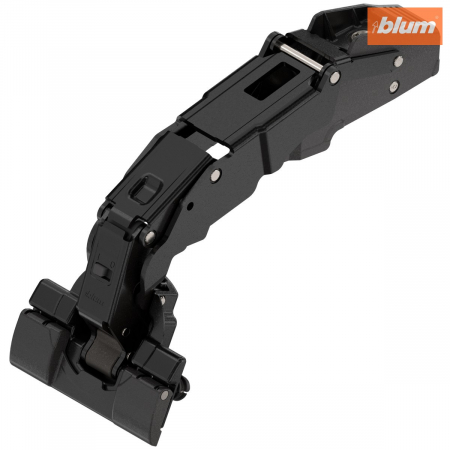 Balamale Clip - Blum - CLIP top BLUMOTION Balama cu unghi de deschidere mare 155°，Uşă semiaplicată, Oală: fără scule cu INSERTA, finisaj negru onix 71B7690